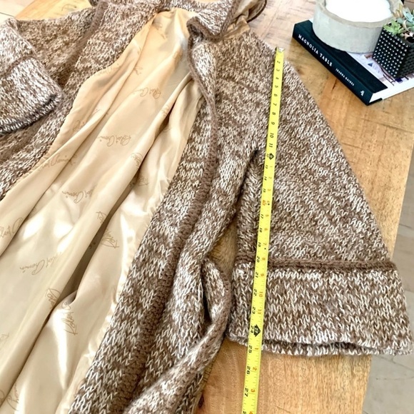 Vintage Robert Chernin Sweater Cardigan Loose Long Winter Autumn Coat Sz Large - Picture 13 of 16
